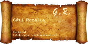 Gáti Rozália névjegykártya